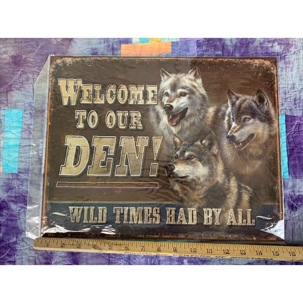 Welcome To Our Den Metal Tin Sign 16x12.5 Garage Home Bar Wall Shop Cabin Decor - Picture 2 of 3